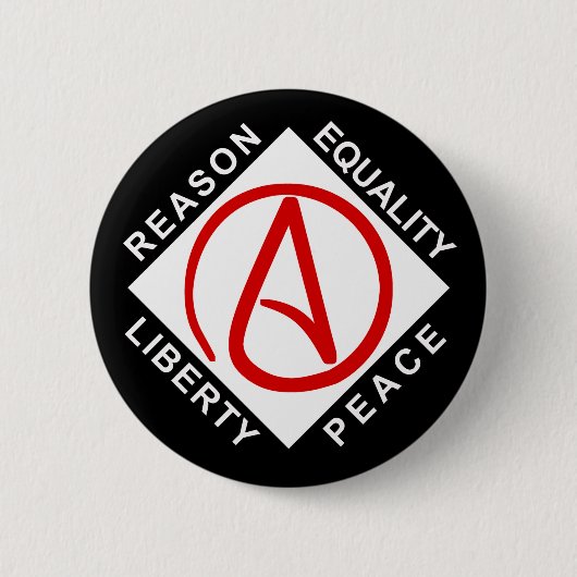Badge Rond 5 Cm Bouton athée de logo (Devant)