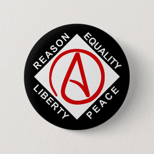 Badge Rond 5 Cm Bouton athée de logo