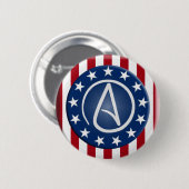 Badge Rond 5 Cm Bouton athée de patriote (Devant & derrière)