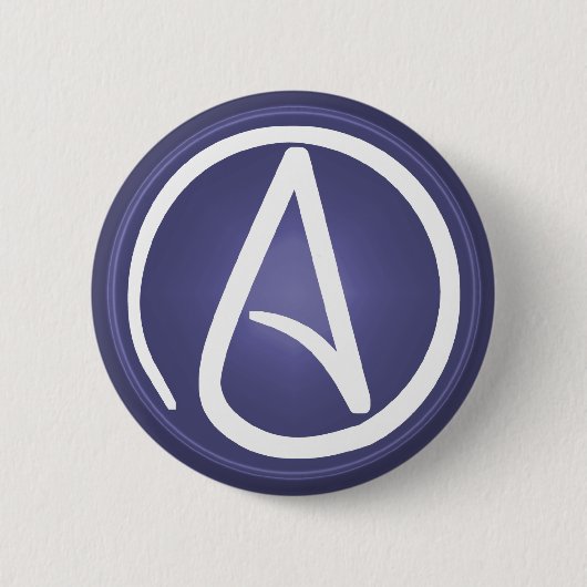 Badge Rond 5 Cm Bouton athée de symbole (Devant)