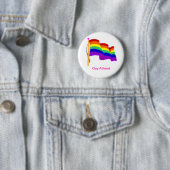 Badge Rond 5 Cm Bouton athée gai (En situation)