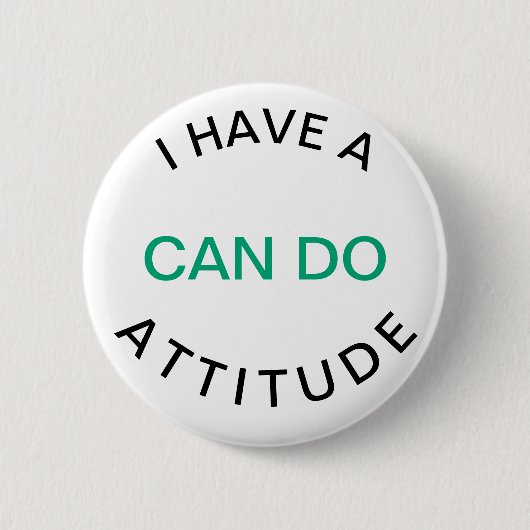 Badge Rond 5 Cm Bouton Attitude (Devant)