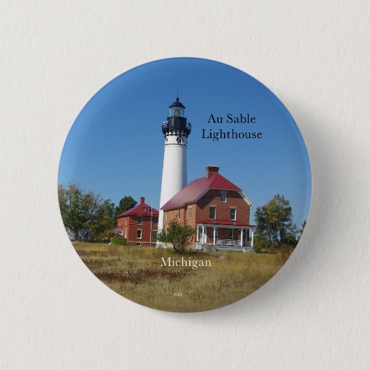 Badge Rond 5 Cm Bouton Au Sable Lighthouse (Devant)
