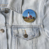 Badge Rond 5 Cm Bouton Au Sable Lighthouse (En situation)