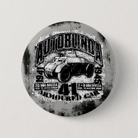 Badge Rond 5 Cm Bouton Autoblinda 41 Round Button (Devant)