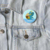 Badge Rond 5 Cm Bouton avec dessin animé du dragon (En situation)