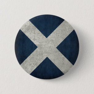 Badge Rond 5 Cm Bouton avec le drapeau sale d'Ecosse