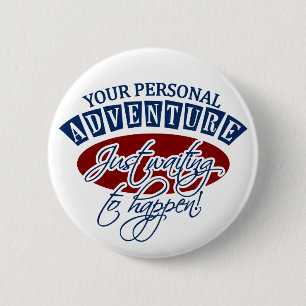 Badge Rond 5 Cm Bouton AVENTURE