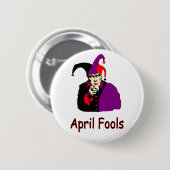 Badge Rond 5 Cm Bouton Avril Fools (Devant & derrière)