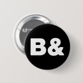 BADGE ROND 5 CM BOUTON B& (Devant & derrière)