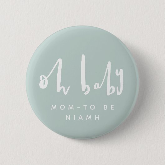 Badge Rond 5 Cm Bouton baby shower (Devant)