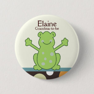 Badge Rond 5 Cm Bouton Baby shower de balise de la grenouille Lagu