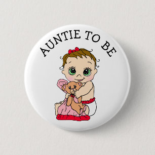 Badge Rond 5 Cm Bouton Baby shower de la fille