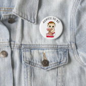 Badge Rond 5 Cm Bouton Baby shower de la fille (En situation)