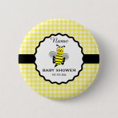 Badge Rond 5 Cm Bouton Baby shower de l'abeille (Devant)