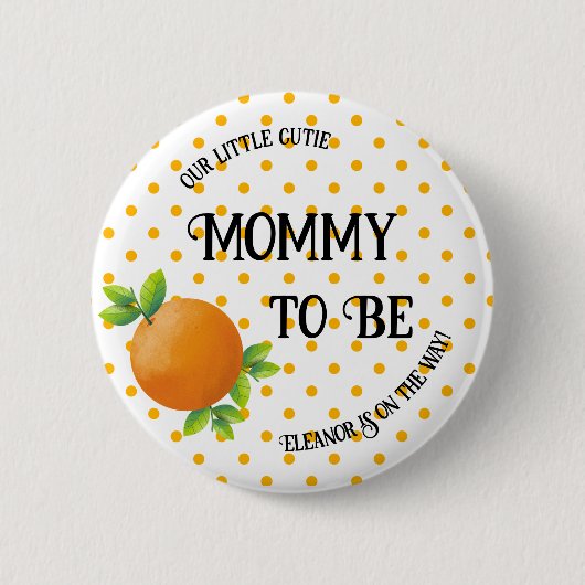 Badge Rond 5 Cm Bouton Baby shower Little Cutie (Devant)