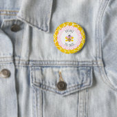 Badge Rond 5 Cm Bouton Baby shower Mimi to Bee (En situation)