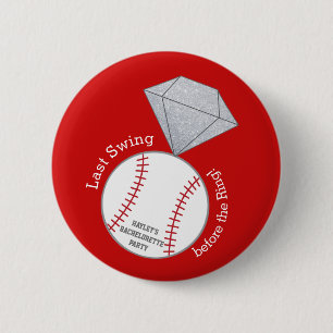 Badge Rond 5 Cm Bouton Bachelorette - Dernière aile avant anneau