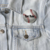 Badge Rond 5 Cm Bouton Balise de nom Baseball (En situation)