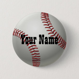 Badge Rond 5 Cm Bouton Balise de nom Baseball