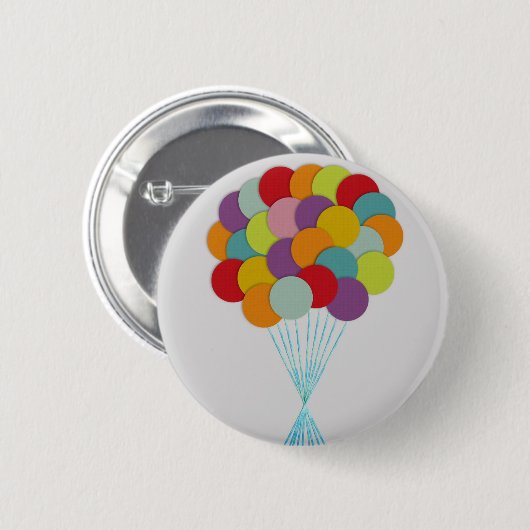 Badge Rond 5 Cm Bouton Ballons (Devant & derrière)