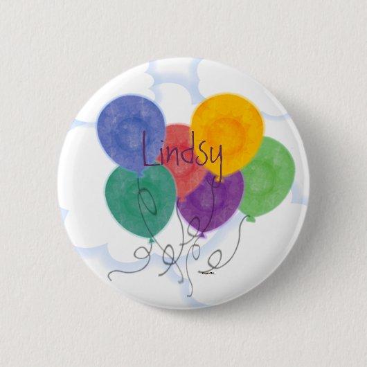 Badge Rond 5 Cm Bouton Ballons Badton (Devant)