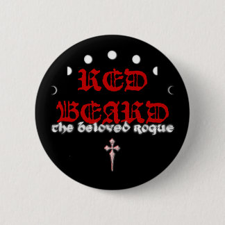 Badge Rond 5 Cm bouton Barbe Rouge