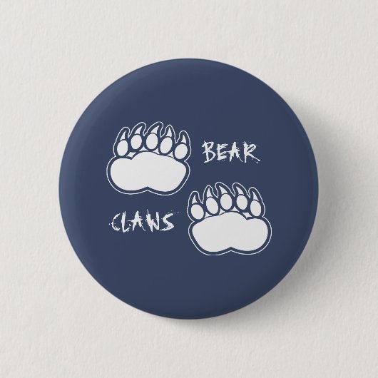 Badge Rond 5 Cm Bouton Barres d'ours gris foncé (Devant)