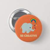 Badge Rond 5 Cm Bouton Be Creative (Devant & derrière)