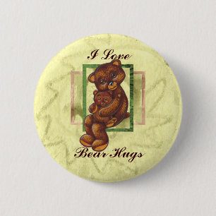 Badge Rond 5 Cm Bouton Bear Hug