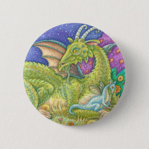 Badge Rond 5 Cm Bouton Bébé Bleu nouvelle génération Imaginaire Bo
