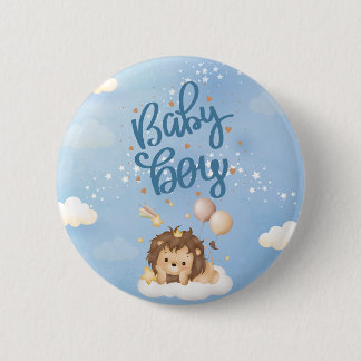 Badge Rond 5 Cm Bouton bébé garçon Roi Lion mignon