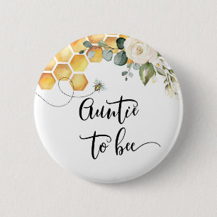 Badge Rond 5 Cm Bouton Bee Tante to bee