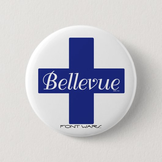 Badge Rond 5 Cm Bouton Bellevue (Devant)