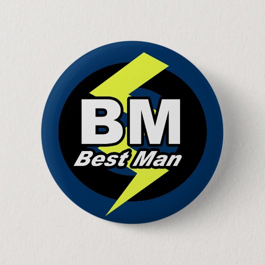 Badge Rond 5 Cm Bouton Best Man (Devant)