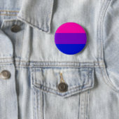 Badge Rond 5 Cm Bouton bisexuel de drapeau de fierté (En situation)