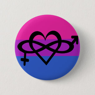Badge Rond 5 Cm Bouton bisexuel de fierté de conscience de symbol