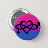 Badge Rond 5 Cm Bouton bisexuel de fierté de conscience de symbole (Devant & derrière)