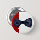 Badge Rond 5 Cm Bouton Black Bowtie (Devant & derrière)
