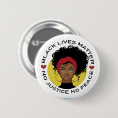 Badge Rond 5 Cm Bouton Black Lives Matton (Devant & derrière)