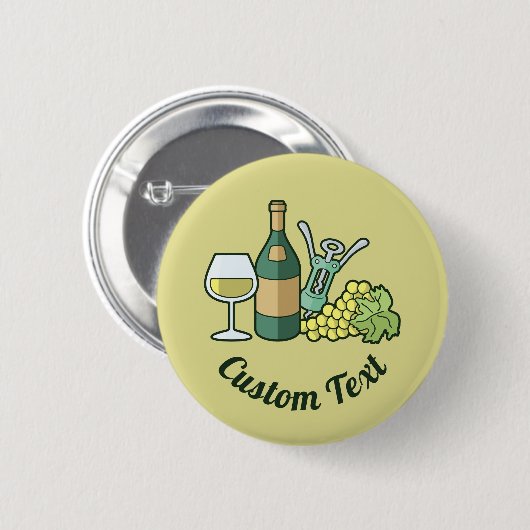 Badge Rond 5 Cm Bouton blanc (Devant & derrière)