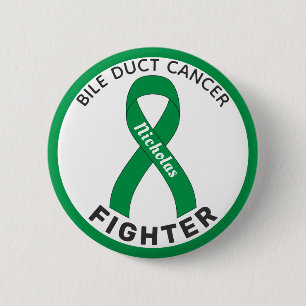 Badge Rond 5 Cm Bouton blanc Bile Duct Cancer Fighter Ribbon Bouto