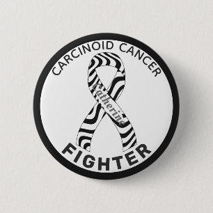 Badge Rond 5 Cm Bouton blanc de lutte contre le cancer de la Carci