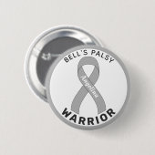 Badge Rond 5 Cm Bouton blanc de ruban palsy Warrior de Bell (Devant & derrière)