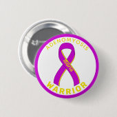 Badge Rond 5 Cm Bouton blanc du ruban Adenomyosis Warrior (Devant & derrière)