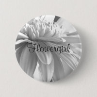 Bouton blanc et noir de Flowergirl de marguerite