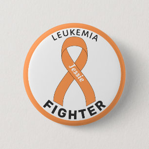 Badge Rond 5 Cm Bouton blanc Lutte contre le cancer de la leucémi