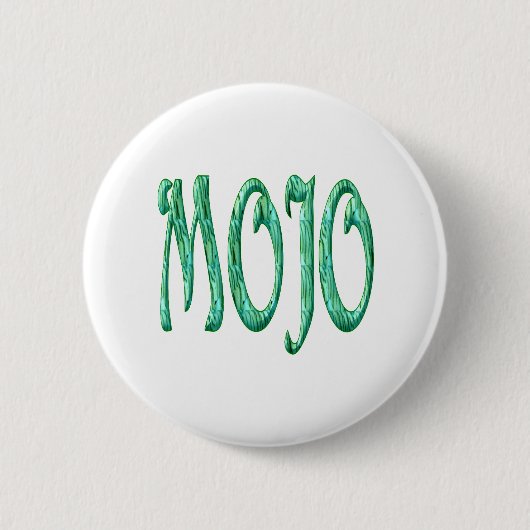 Badge Rond 5 Cm Bouton blanc Mojo (Devant)