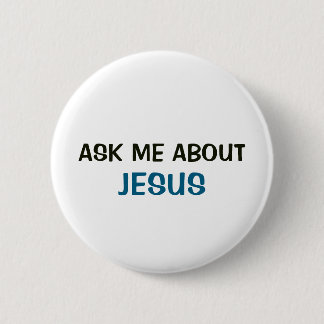 Badge Rond 5 Cm Bouton Blanc - Parlez-Moi de Jésus