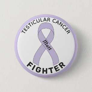 Badge Rond 5 Cm Bouton blanc pour Lutte contre le cancer testicula